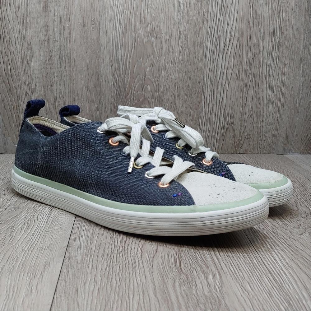 Paul‎ Smith Jeans Lokai Lace Up Sneaker Washed black Gray Casual UK 6 US 7 EU 41